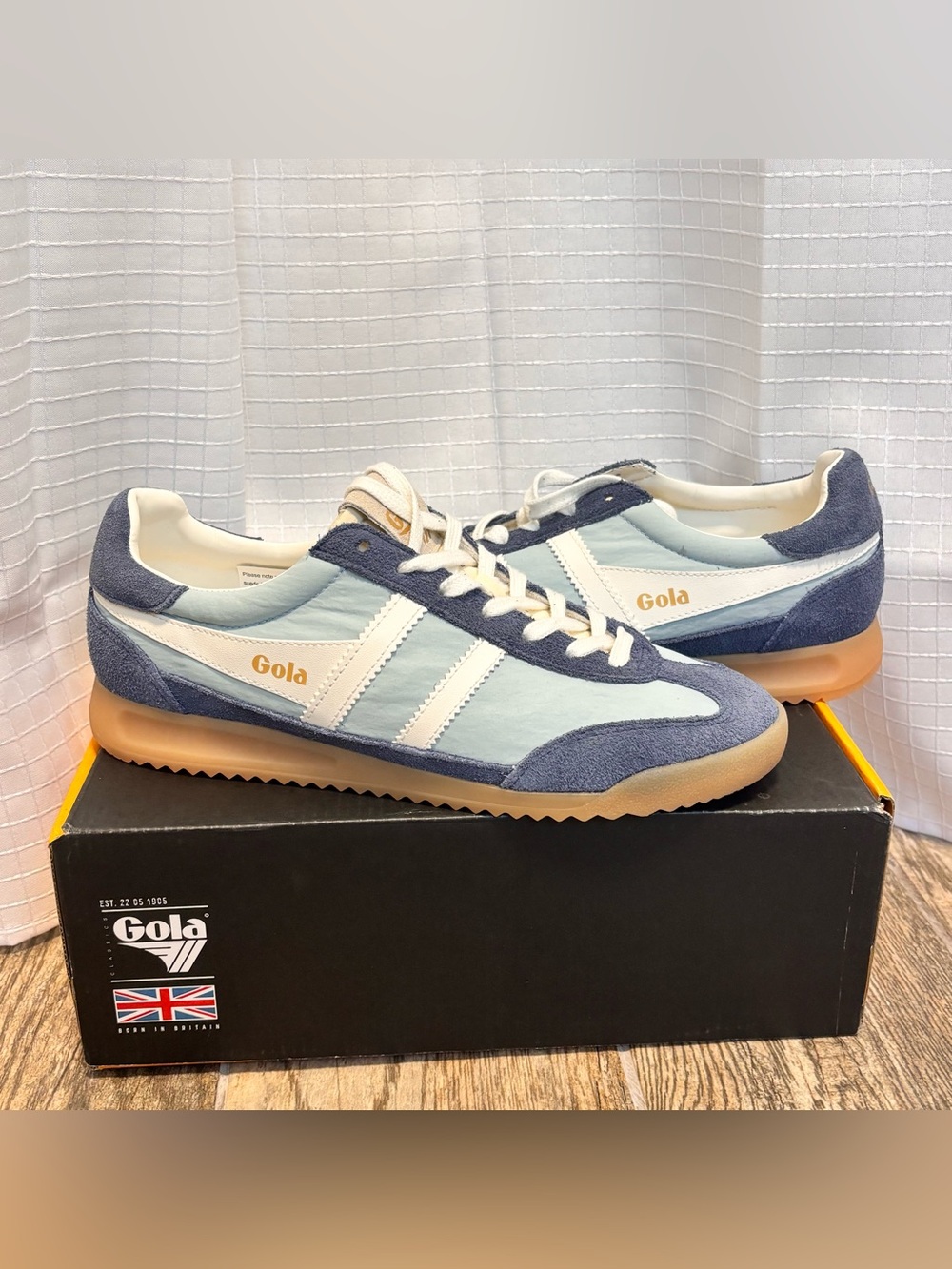 Gola Firefly Sneaker Shoe Iceberg Moonlight Off White Stripes Womens 9